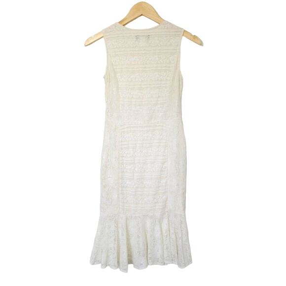 Venus Womens Ivory Bohemian All Over Lace Sleeveless Bodycon Dress Size X-Small - Picture 2 of 14